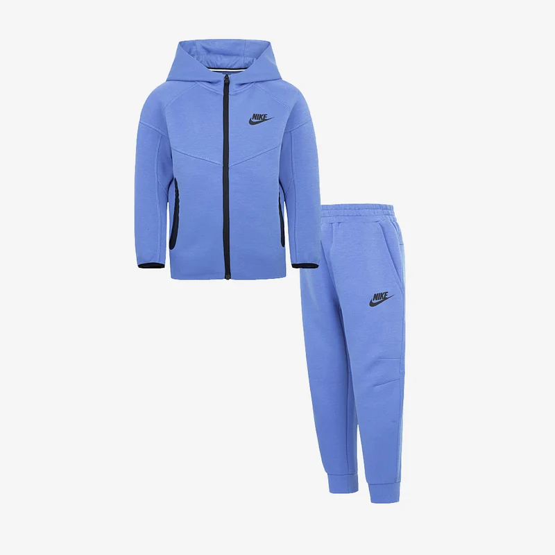 Set Nike Sportswear Bambini Piccoli Tech Fleece con Cappuccio Full Zip Up (2-7 Anni)