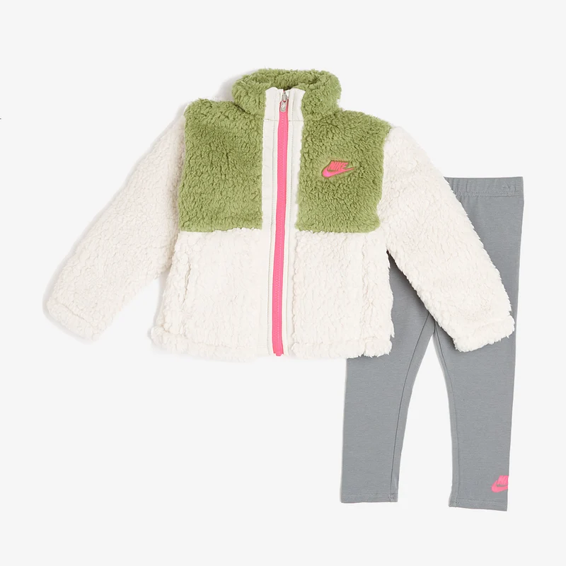 Set Nike Sportswear Bambini Piccoli Sherpa Zip Lunga Legging (2-7 Anni)
