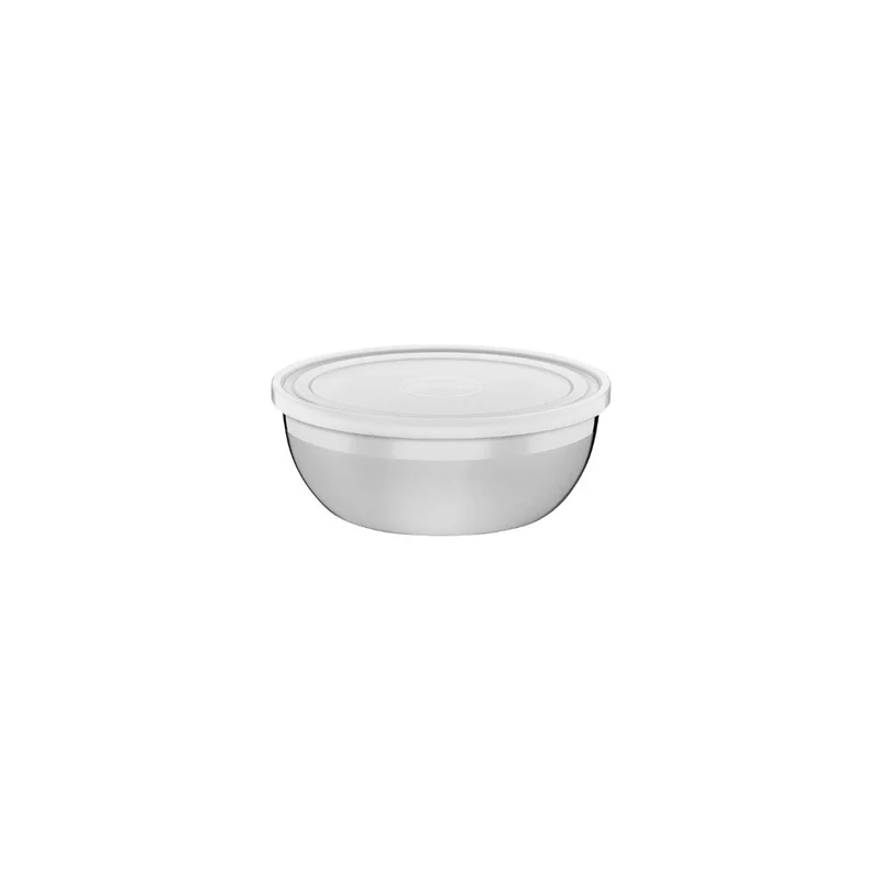 Tramontina Round Steel Bowl with Plastic Lid, 22cm, 2,9L