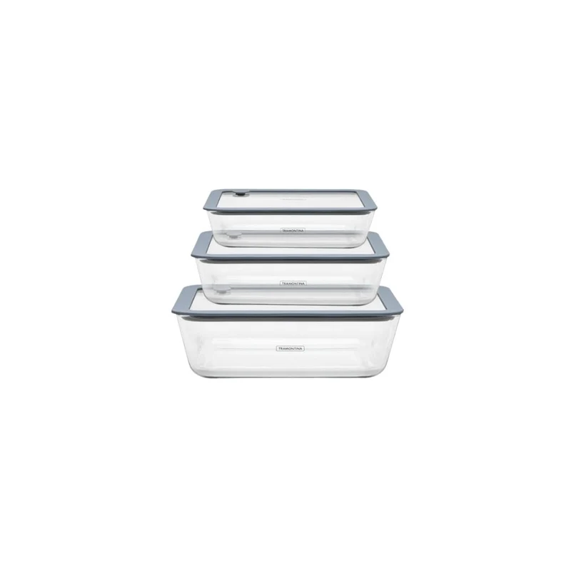 Tramontina Vittra Glass Jar Set with Lids