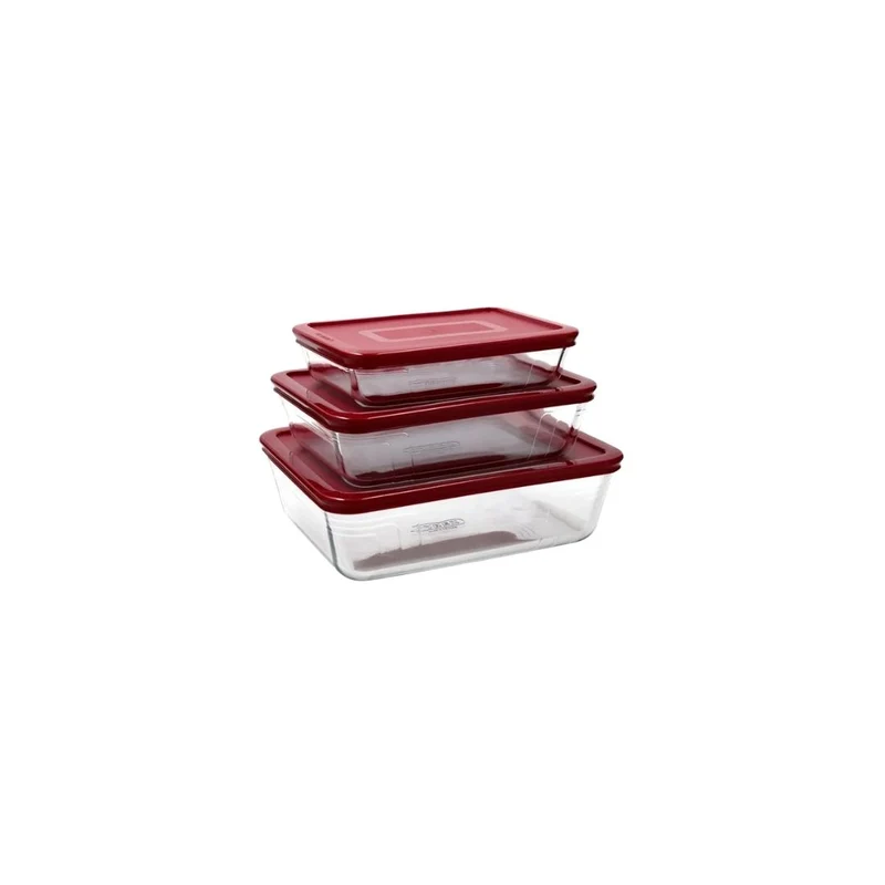 Pyrex 3-Piece Baking Dish Set with Lid