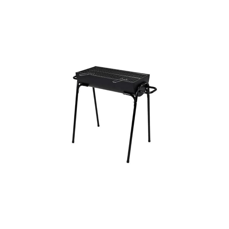 Charcoal BBQ Grill 60x30cm in Black Stainless Steel
