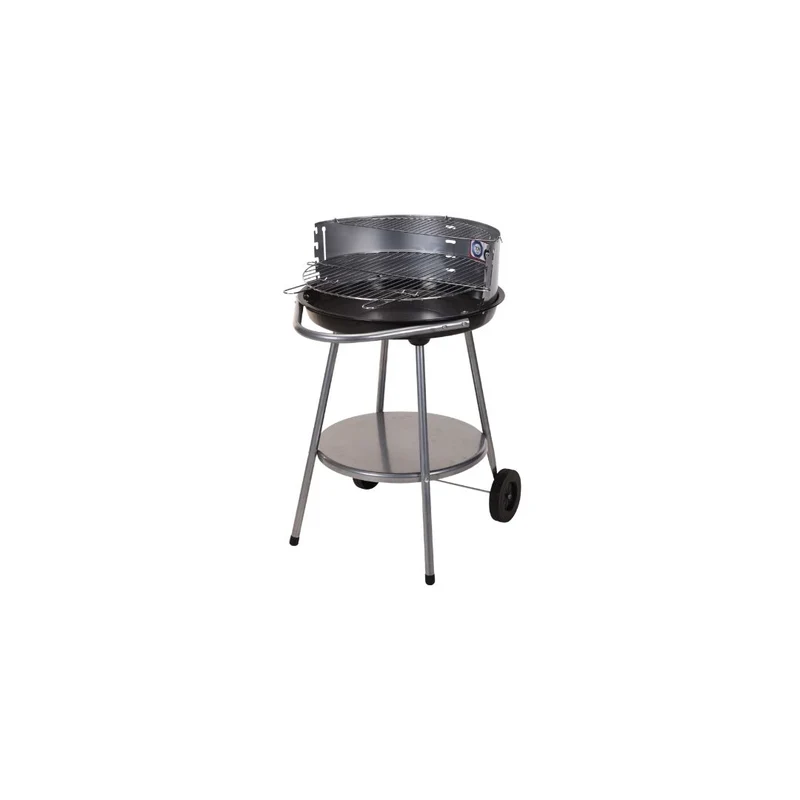 Round BBQ Grill 51x82cm with Wheels