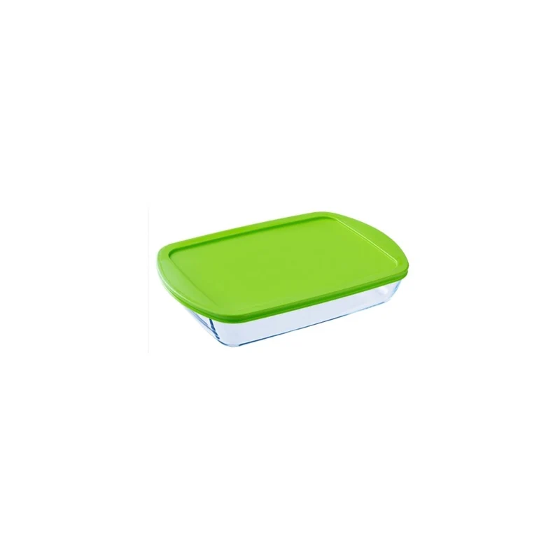 PYREX Rectangular Glass Container with Lid 23x15cm