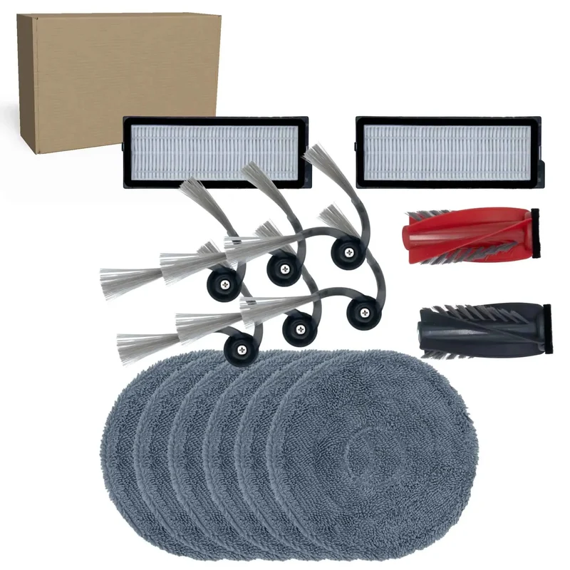 Kit de manutenção para robot aspirador Roborock Qrevo Curv, Qrevo Curv S5X, Qrevo Edge e P20 Pro 15 peças R0511