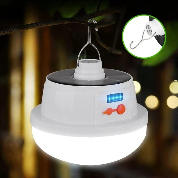 Lampada da Campeggio Solare Ricaricabile Impermeabile con 24 LED