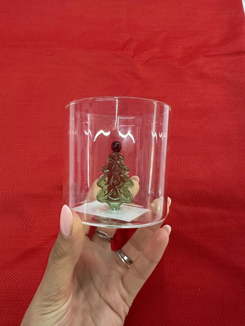 Set 6 Bicchieri Natalizi in Vetro Borosilicato – Tema Natalizio