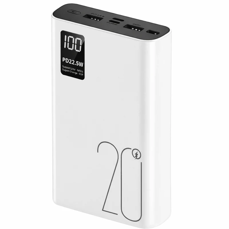 Powerbank Hogi 20000 mAh – Ricarica Rapida USB C Portatile