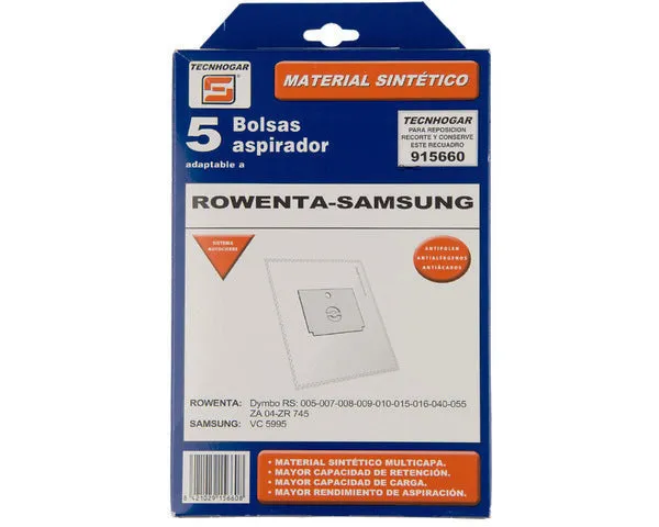 SACO PARA ASPIRADOR SINTÉTICO ROWENTA 5 UN.
