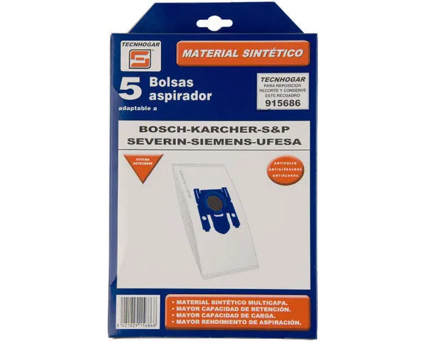 SACO PARA ASPIRADOR SINTÉTICO BOSCH 5 UN.