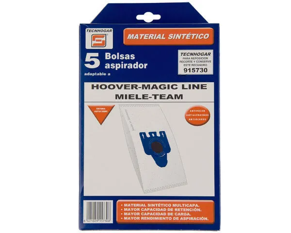 SACO PARA ASPIRADOR SINTÉTICO HOOVER 5 UN.