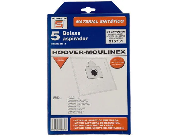 SACO PARA ASPIRADOR SINTÉTICO HOOVER 5 UN.