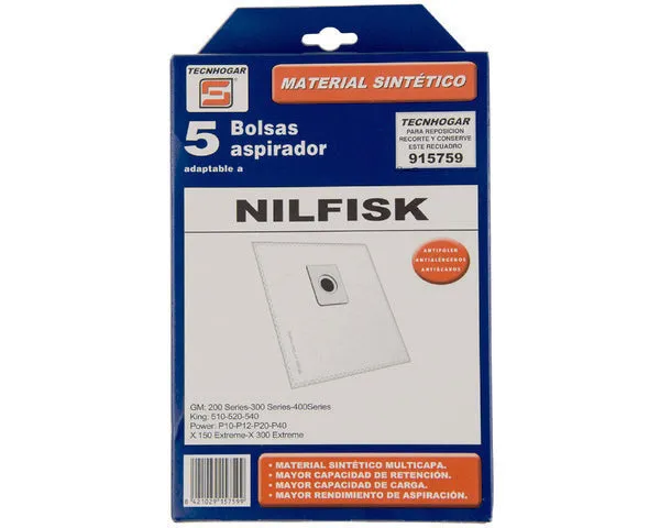 SACO DE ASPIRADOR SINTÉTICO NILFISK 5 UNID.