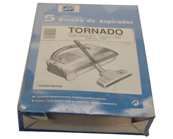 SACO PARA ASPIRADOR TORNADO DELUXE1150 5 UN.