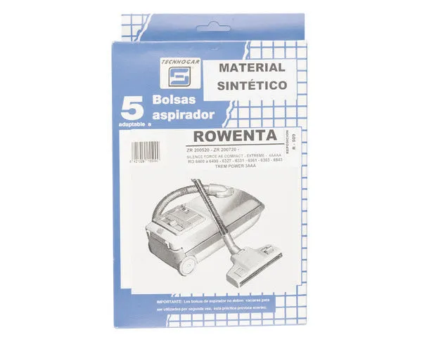 SACO PARA ASPIRADOR SINTÉTICO ROWENTA 5 UN.