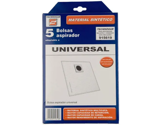 SACO PARA ASPIRADOR SINTÉTICO UNIVERSAL 5 UN.