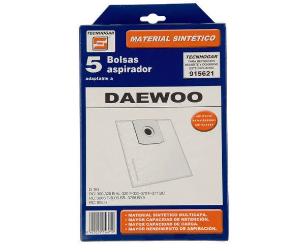 SACO PARA ASPIRADOR SINTÉTICO DAEWOO 5 UN.