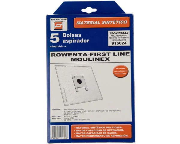 SACO PARA ASPIRADOR SINTÉTICO ROWENTA 5 UN.