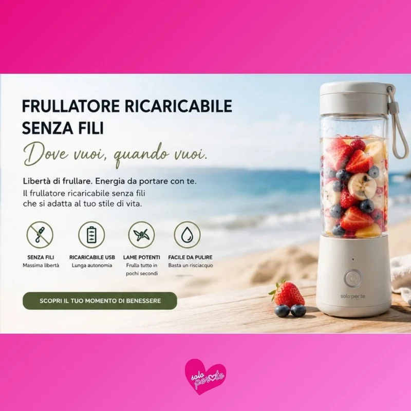 Frullatore Ricaricabile Senza Fili