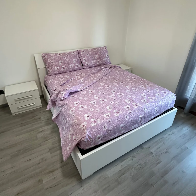Completo Letto Matrimoniale 100% cotone Gigli Bianchi