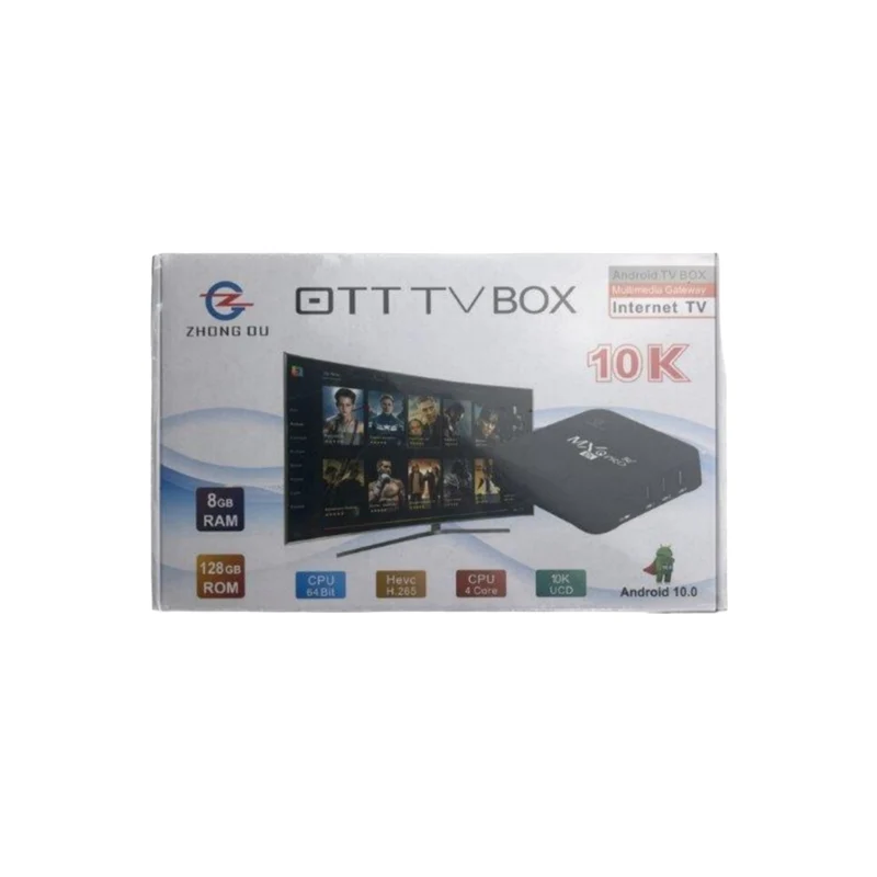 Box Smart Tv Android 10.0, MXQ PRO, 8/128GB, HEVC, WiFi, CPU, 64Bit