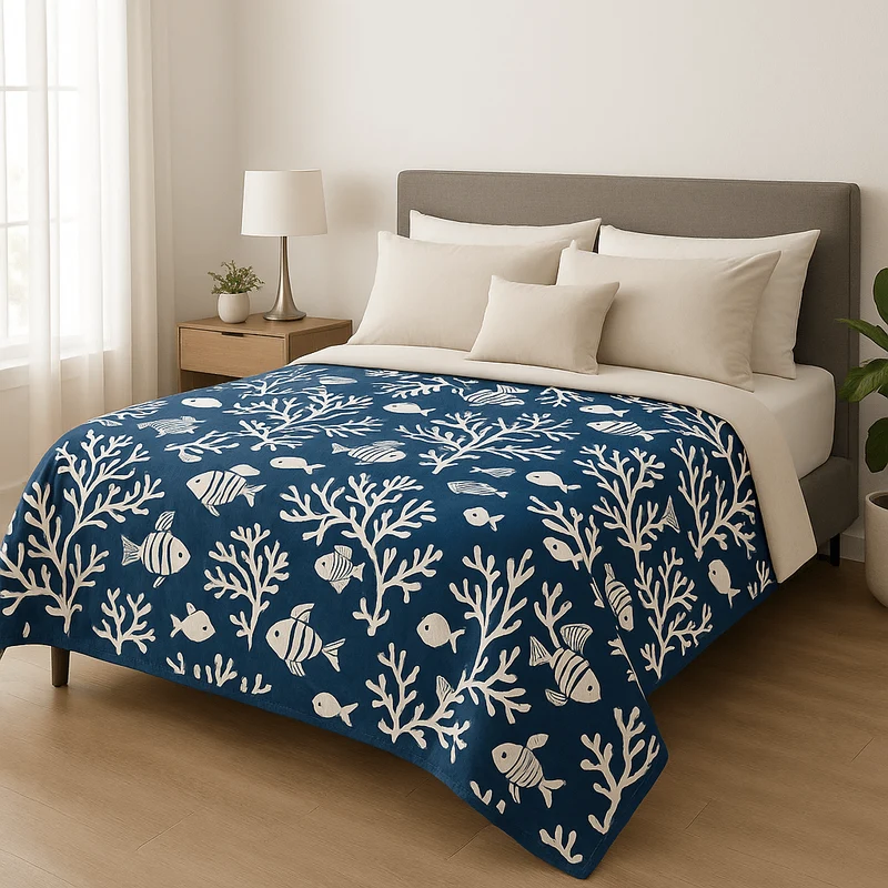 Copriletto Matrimoniale Cotton Summer 250x260 in Microfibra