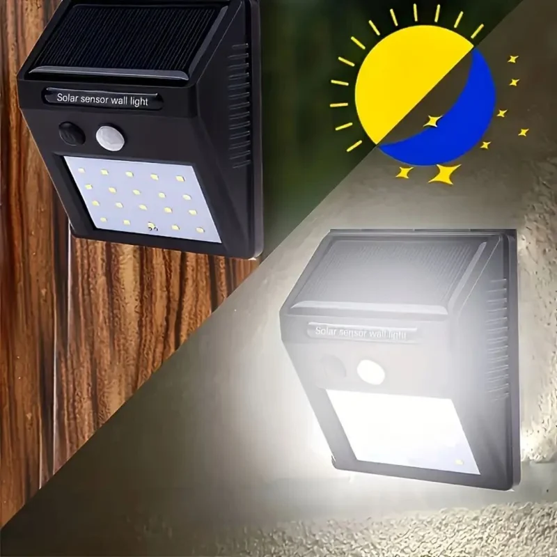 Lampada da Parete LED Solare con Sensore di Movimento