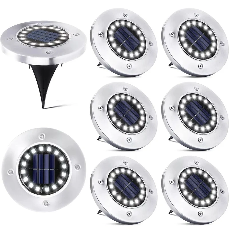 Faretto Solare da Terra a LED – 16 LED Ultra Luminosi per Esterni