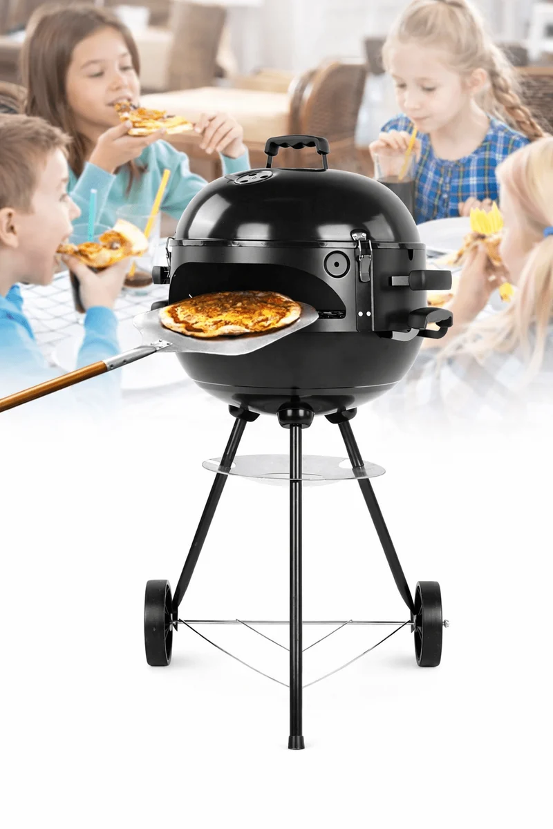 Barbecue a carbone 2 in 1 con forno pizza – Per giardino e terrazzo