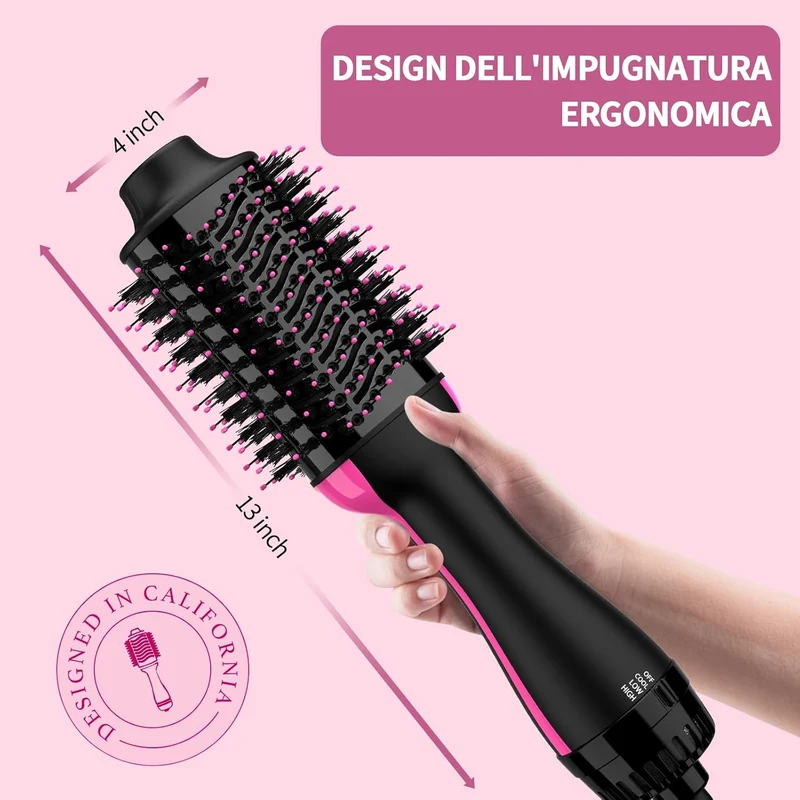 Spazzola Phon 3 in 1 Ceramica con Design Ergonomico