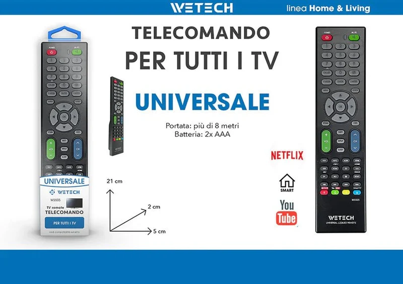 Telecomando Universale per Smart TV compatibile Samsung, LG, Sony e altri