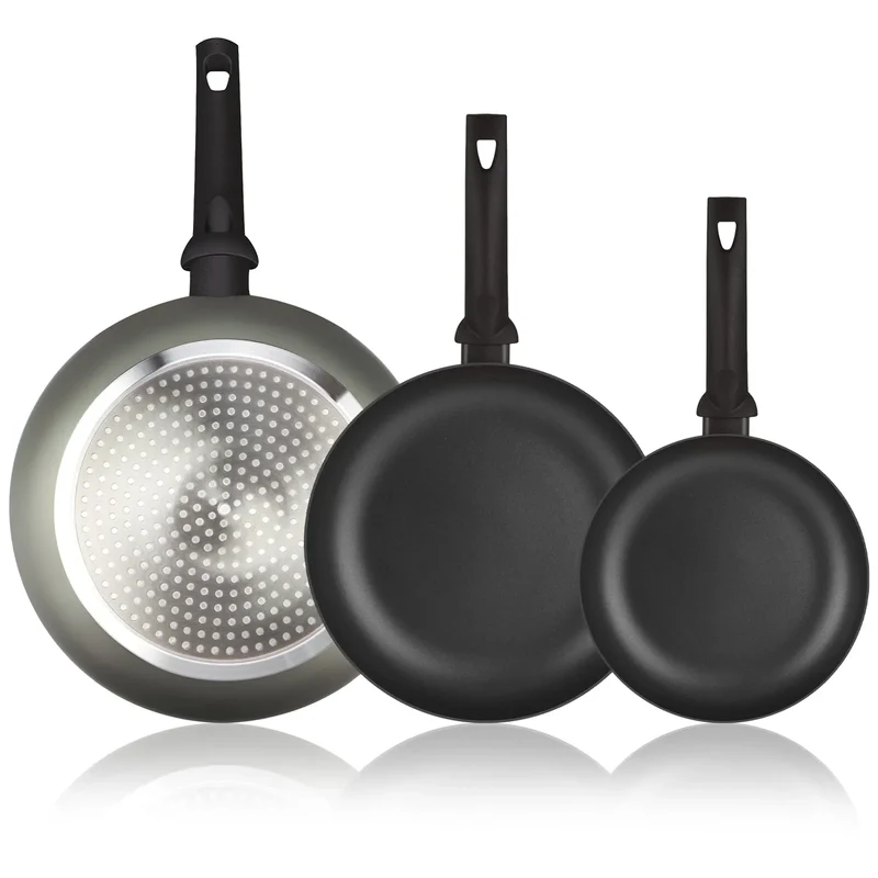 ALZA GIRO conjunto de 3 frigideiras em alumínio de 20-24-28 cm.