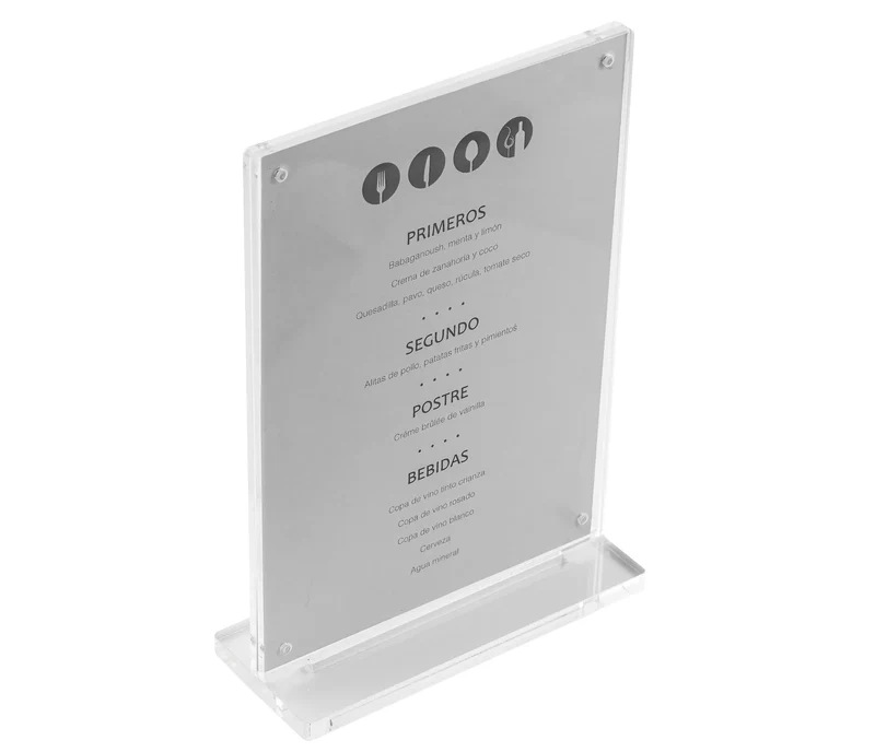 LACOR Suporte de menu de sobremesa em acrílico 39405
