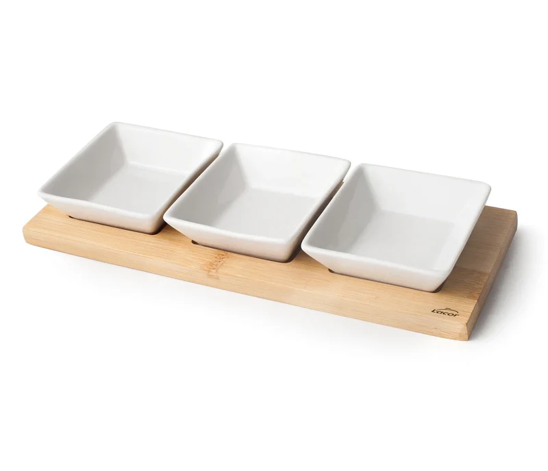 Tabuleiro LACOR com 3 tigelas Basic 61240
