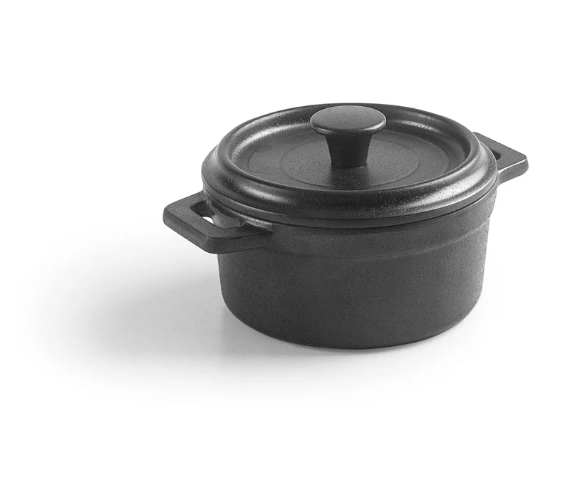 LACOR Panela com tampa de melamina mini-cocotte Preto 63392