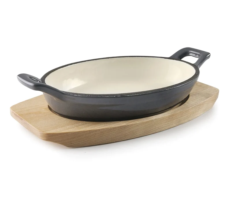 Mini caçarola oval LACOR cinza Magma 25842