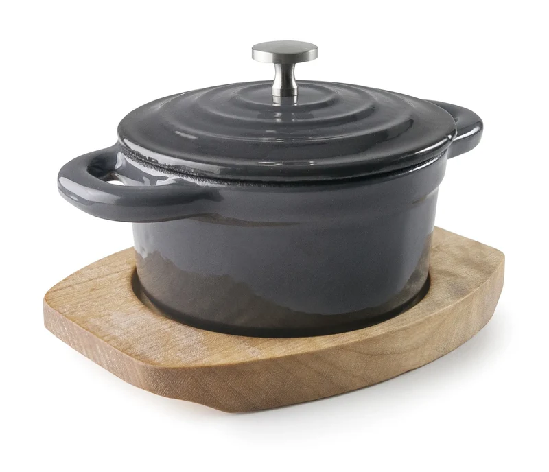 Mini caçarola redonda LACOR com tampa Magma grey 25846