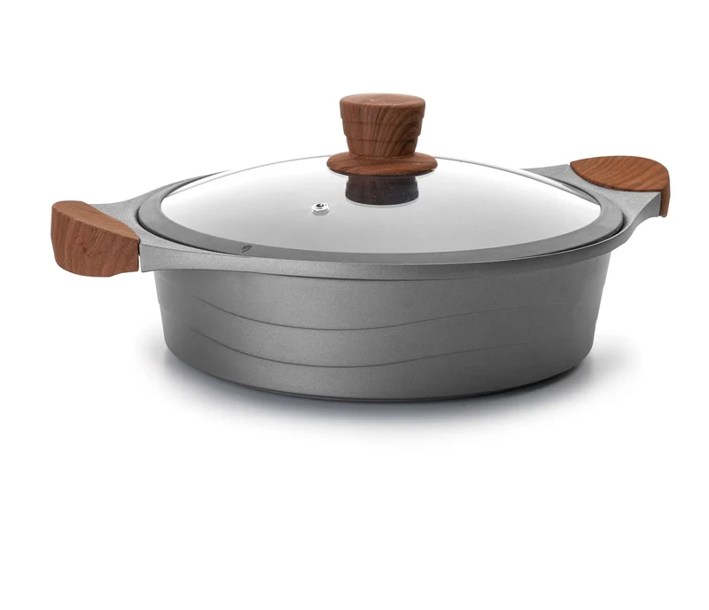 LACOR Panela rasa com tampa de vidro Stilo 27327