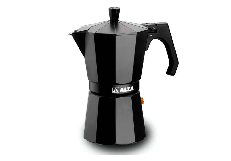 ALZA BÁSICO NERO Cafeteira italiana em alumínio para 12 chávenas