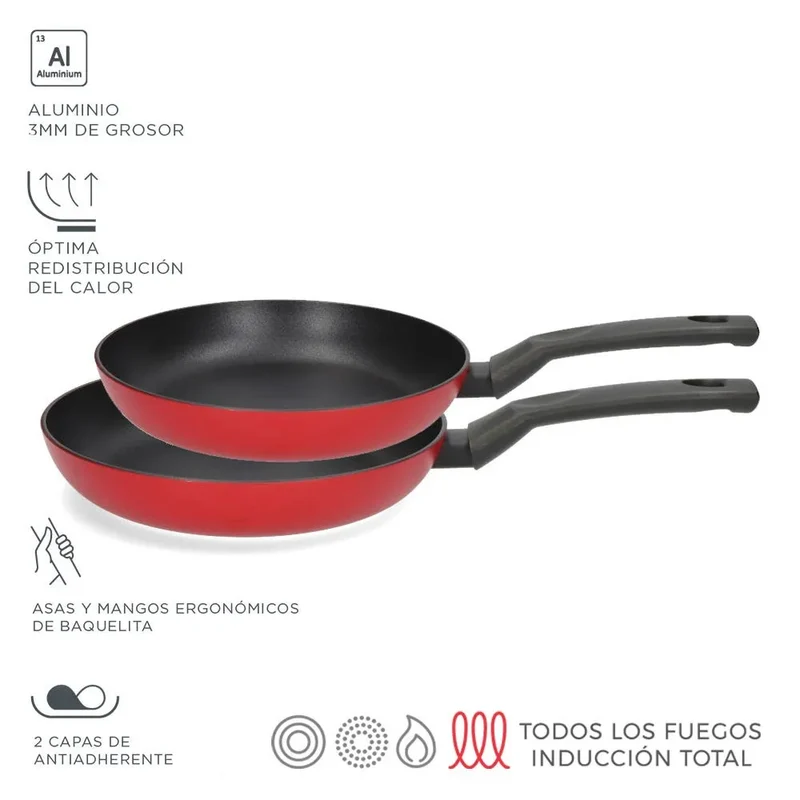 FAGOR Set ELAN 3 vermelho Ø20-24