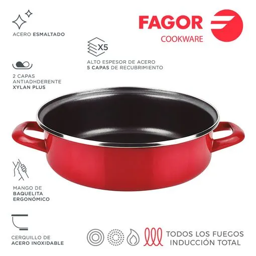FAGOR Panela OPTIMAX Ø26 vermelho fosco