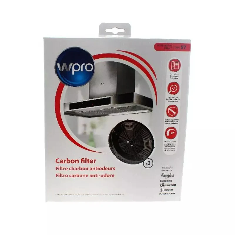 2 Filtros de carvão anti-odor Wpro