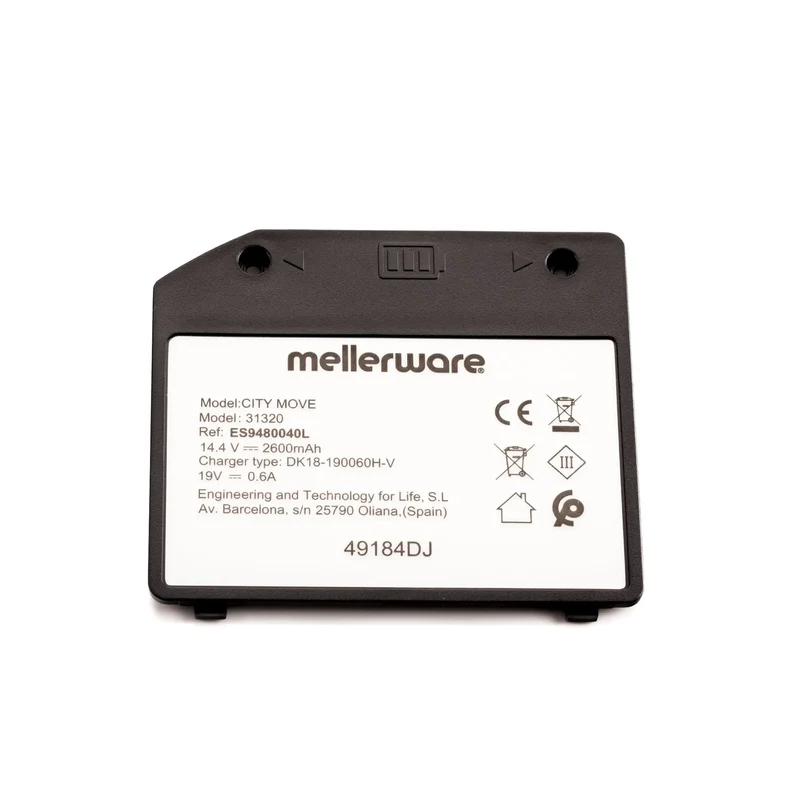 Acessório aspirador Mellerware Tampa da bateria para CITY LITE / CITY MOVE / TIDY RANDOM / TIDY GYRO ES0480340L