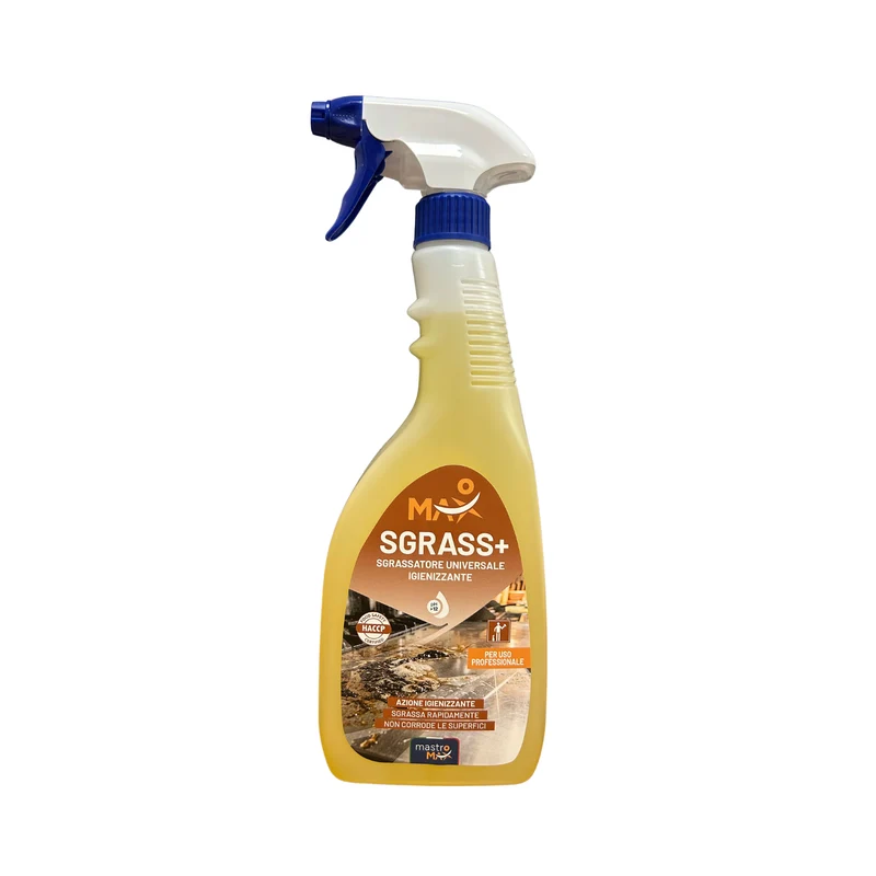 Max Sgrass+ – Detergente Sgrassante Igienizzante Professionale Pronto all'Uso