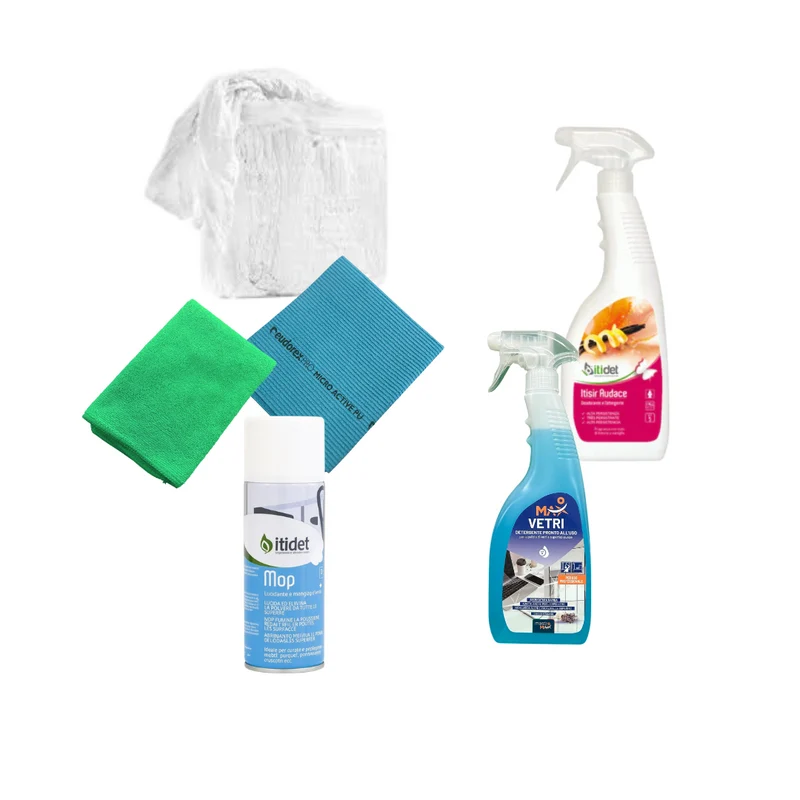 Kit Pulizia Vetri e Spolvero Professionale Completo