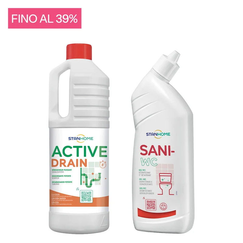 2x active drain & sani-wc