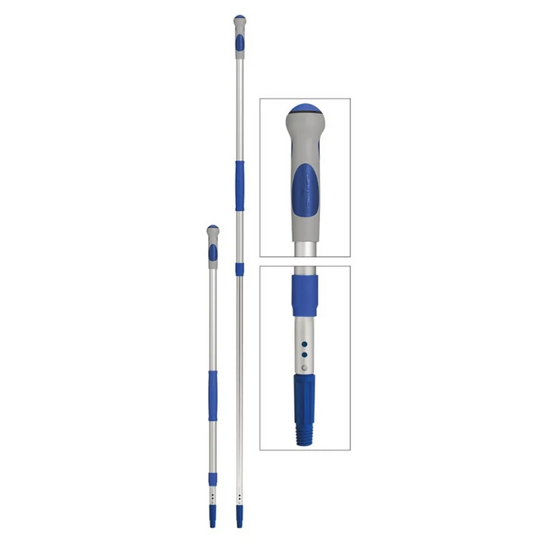 MANICO ALLUMINIO ANODIZZATO TELESCOPICO 2 PEZZI ALLUNGABILE DA 102 A 184 CM.