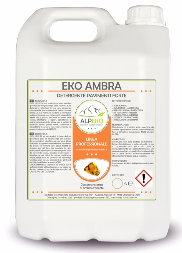 Eko Ambra 5kg Detergente pavimenti ruvidi e porosi Alpeko