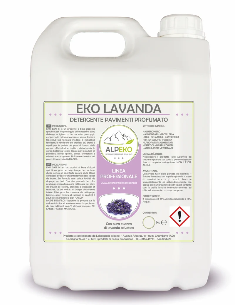 Eko Lavanda 5kg Detergente ecologico pavimenti alla lavanda Alpeko