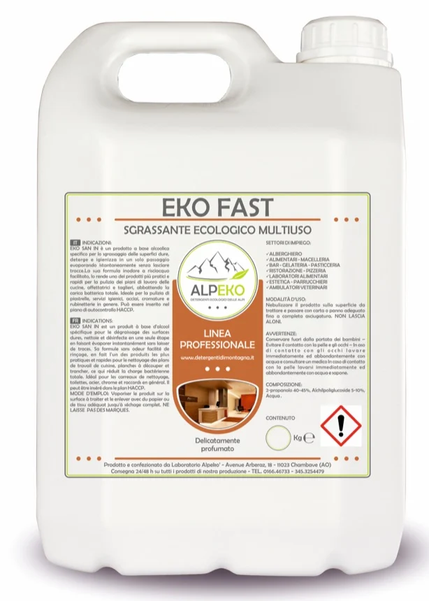 Eko Fast 5 kg Sgrassatore ecologico profumato Alpeko